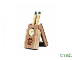 Wooden Pen Stand With Pen Sets